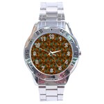 Blue Bloom Bouquet Stainless Steel Analogue Watch