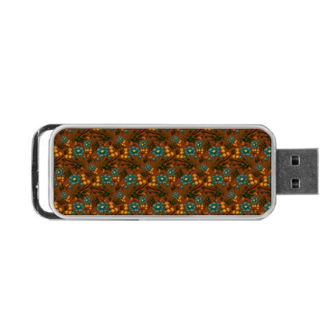 Blue Bloom Bouquet Portable USB Flash (Two Sides) from ArtsNow.com Back