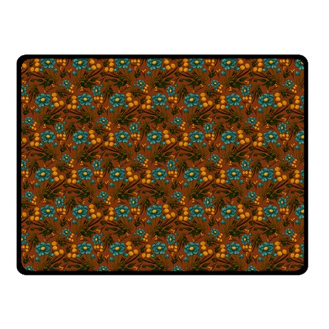 Blue Bloom Bouquet Two Sides Fleece Blanket (Small) from ArtsNow.com 45 x34  Blanket Back