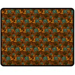 Blue Bloom Bouquet Two Sides Fleece Blanket (Medium)