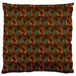 Blue Bloom Bouquet Standard Premium Plush Fleece Cushion Case (Two Sides)