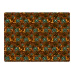 Blue Bloom Bouquet Two Sides Premium Plush Fleece Blanket (Mini)