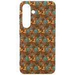 Blue Bloom Bouquet Samsung Galaxy S24 6.2 Inch Black TPU UV Case