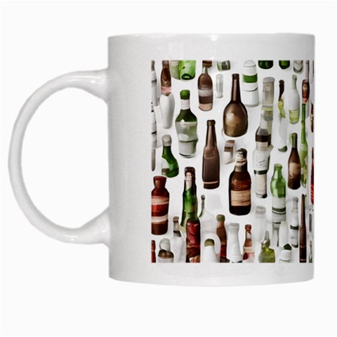 Bottle Chic Print Patterns White Mug from ArtsNow.com Left