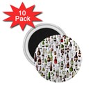 Bottle Chic Print Patterns 1.75  Magnets (10 pack) 