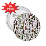 Bottle Chic Print Patterns 2.25  Buttons (10 pack) 