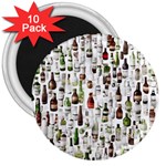 Bottle Chic Print Patterns 3  Magnets (10 pack) 