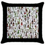 Bottle Chic Print Patterns Throw Pillow Case (Black)