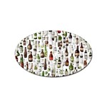 Bottle Chic Print Patterns Sticker (Oval)