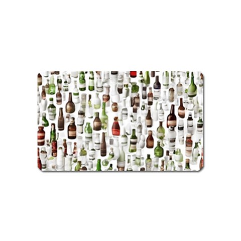 Bottle Chic Print Patterns Magnet (Name Card) from ArtsNow.com Front