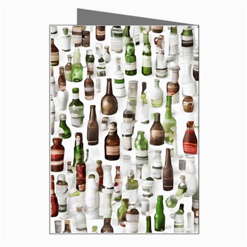 Bottle Chic Print Patterns Greeting Card from ArtsNow.com Right