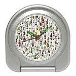 Bottle Chic Print Patterns Travel Alarm Clock