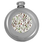 Bottle Chic Print Patterns Round Hip Flask (5 oz)