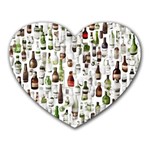 Bottle Chic Print Patterns Heart Mousepad