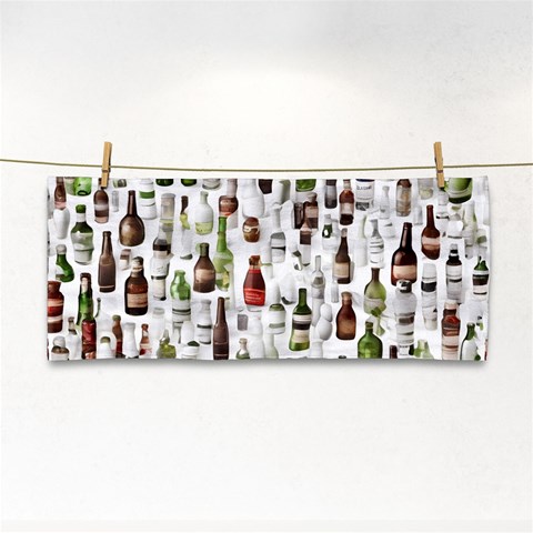 Bottle Chic Print Patterns Hand Towel from ArtsNow.com Front