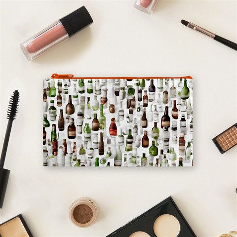 Bottle Chic Print Patterns Cosmetic Bag (Small) from ArtsNow.com Front