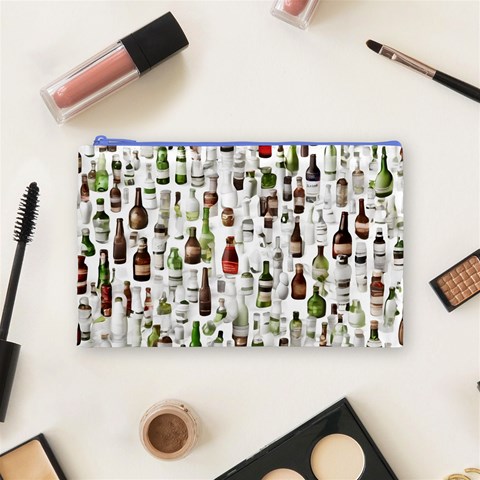 Bottle Chic Print Patterns Cosmetic Bag (Medium) from ArtsNow.com Front