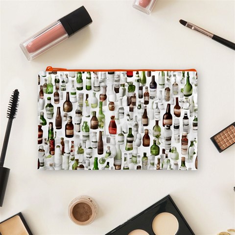 Bottle Chic Print Patterns Cosmetic Bag (Medium) from ArtsNow.com Front