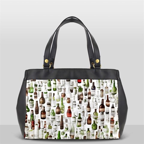 Bottle Chic Print Patterns Oversize Office Handbag (2 Sides) from ArtsNow.com Front