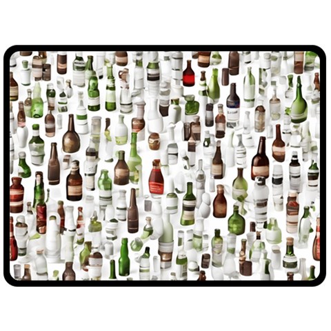 Bottle Chic Print Patterns Fleece Blanket (Large) from ArtsNow.com 80 x60  Blanket Front