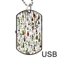 Bottle Chic Print Patterns Dog Tag USB Flash (Two Sides) from ArtsNow.com Front