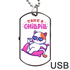 Bottle Chic Print Patterns Dog Tag USB Flash (Two Sides) from ArtsNow.com Back