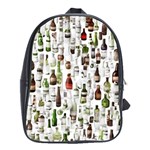 Bottle Chic Print Patterns School Bag (XL)