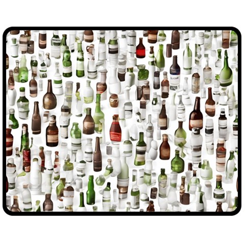 Bottle Chic Print Patterns Two Sides Fleece Blanket (Medium) from ArtsNow.com 58.8 x47.4  Blanket Front