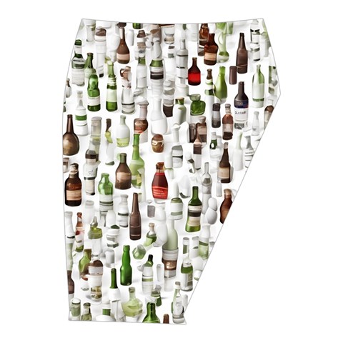 Bottle Chic Print Patterns Midi Wrap Pencil Skirt from ArtsNow.com  Front Right 