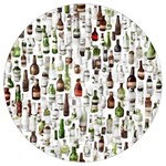 Bottle Chic Print Patterns Round Trivet