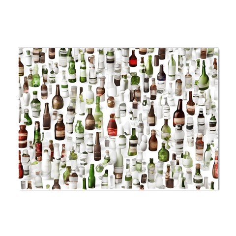 Bottle Chic Print Patterns Crystal Sticker (A4) from ArtsNow.com Front