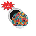 floral and leaves pattern 1.75  Magnets (10 pack) 