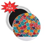 floral and leaves pattern 2.25  Magnets (10 pack) 