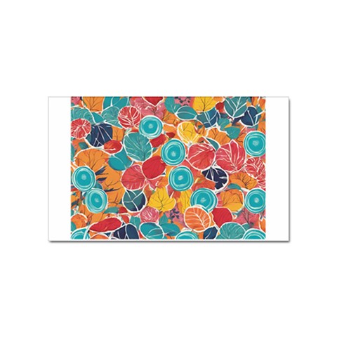 floral and leaves pattern Sticker (Rectangular) from ArtsNow.com Front