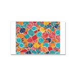 floral and leaves pattern Sticker (Rectangular)