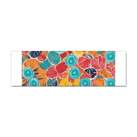 floral and leaves pattern Sticker (Bumper) from ArtsNow.com Front