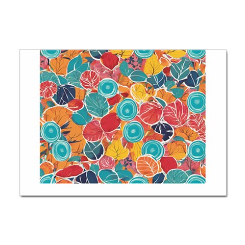 floral and leaves pattern Sticker A4 (100 pack) from ArtsNow.com Front