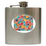 floral and leaves pattern Hip Flask (6 oz)