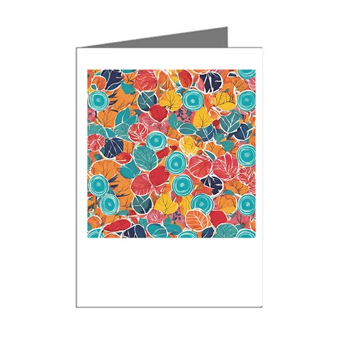 floral and leaves pattern Mini Greeting Cards (Pkg of 8) from ArtsNow.com Right