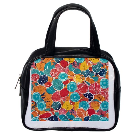 floral and leaves pattern Classic Handbag (One Side) from ArtsNow.com Front