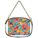 floral and leaves pattern Chain Purse (One Side)