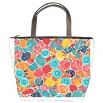 floral and leaves pattern Bucket Bag