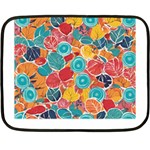 floral and leaves pattern Fleece Blanket (Mini)