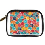 floral and leaves pattern Digital Camera Leather Case