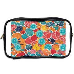 floral and leaves pattern Toiletries Bag (Two Sides) from ArtsNow.com Back