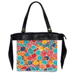 floral and leaves pattern Oversize Office Handbag (2 Sides)