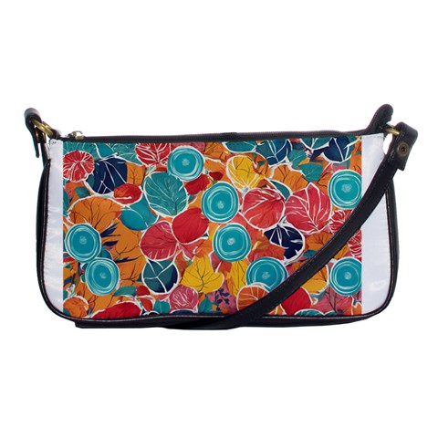 floral and leaves pattern Shoulder Clutch Bag from ArtsNow.com Front