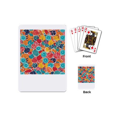 floral and leaves pattern Playing Cards Single Design (Mini) from ArtsNow.com Back