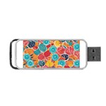 floral and leaves pattern Portable USB Flash (One Side)