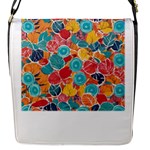 floral and leaves pattern Flap Closure Messenger Bag (S)